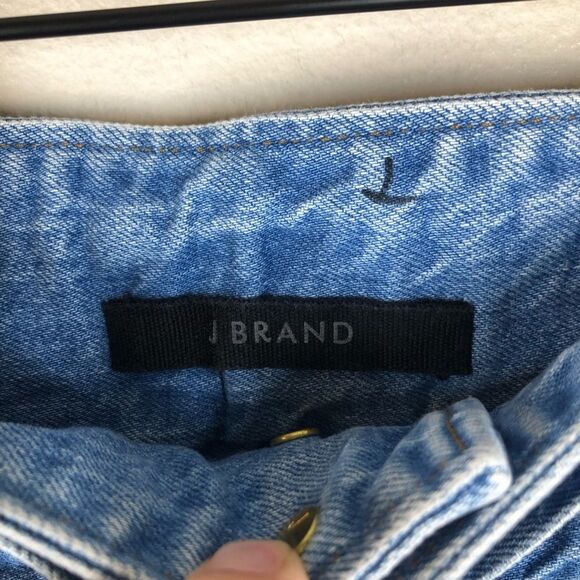 J Brand x Revolve Sukey High Waist Raw Edge Straight Leg Crop Jeans Size 26 - Picture 3 of 9